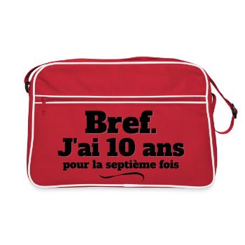 anniversaire 70 ans, joyeux anniversaire, 70 ans - Sac Retro - rouge/blanc - Devant