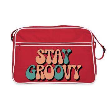 Stay Groovy - Retro Vibes - Retro Bag - red/white - Front