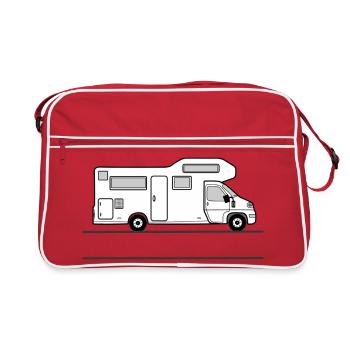 Camper-Banner - Retro Tasche - Rot/Weiß - Vorne
