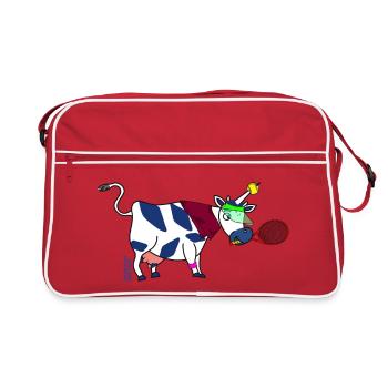 BAVARIAN UNICORN - Tennis - Retro Tasche - Rot/Weiß - Vorne