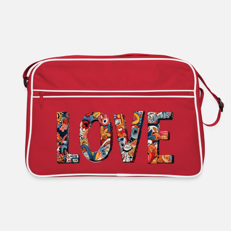 Conception créative de graffitis LOVE Sac Retro