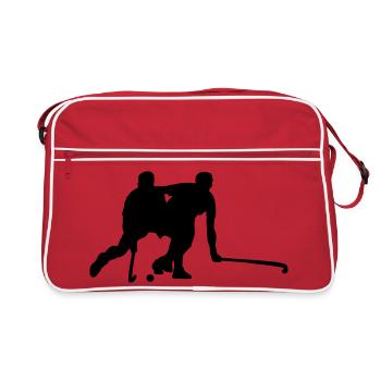 Hockey - Retro Tasche - Rot/Weiß - Vorne