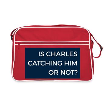 Charles l’attrape-t-il ou pas ? Max Radio Message - Sac Retro - rouge/blanc - Devant