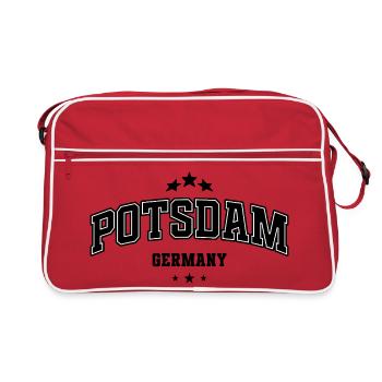Potsdam Lettering Design minimaliste - Sac Retro - rouge/blanc - Devant