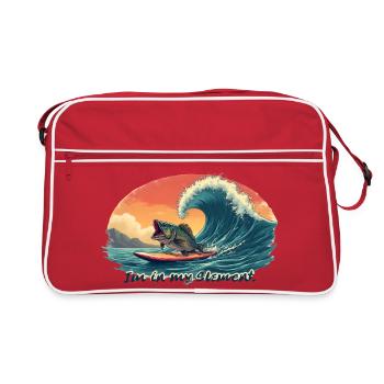 I'm in my element - Surfing fish - Retro Bag - red/white - Front