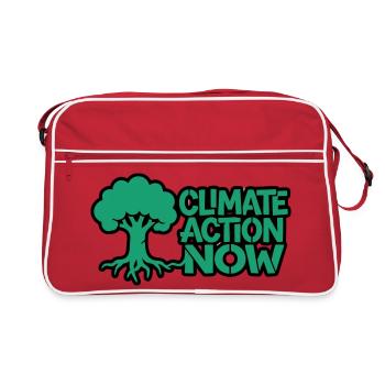 Arbre Racine Climat Logo de la nature - Sac Retro - rouge/blanc - Devant