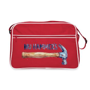 Marteau aquarelle - Le Marteau Nu - Sac Retro - rouge/blanc - Devant