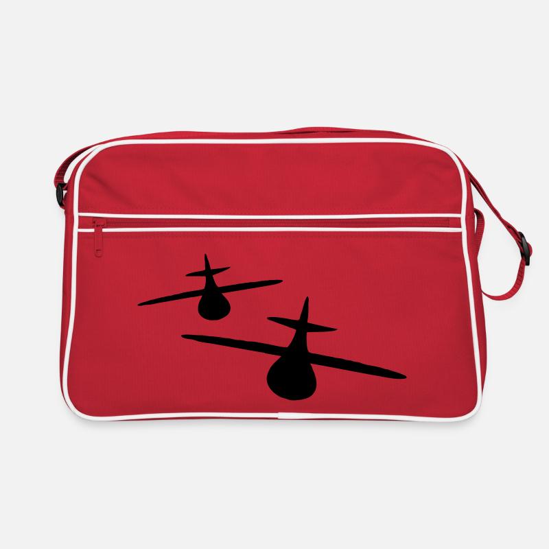 Deux avions - Sac Retro - rouge/blanc