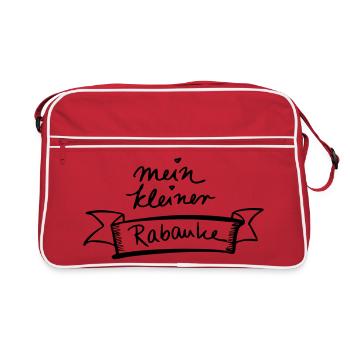 mein kleiner Rabauke - Retro Tasche - Rot/Weiß - Vorne