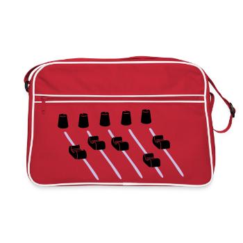 music mixer - Retro Tasche - Rot/Weiß - Vorne