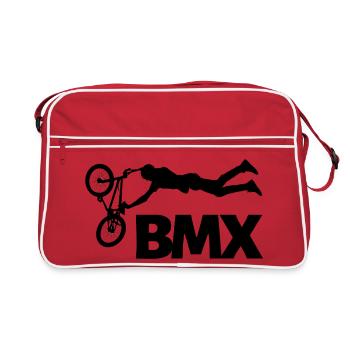 T-shirt BMX Trick pour les riders freestyle - Sac Retro - rouge/blanc - Devant