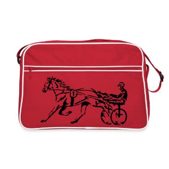 horse racing - Retro Bag - red/white - Front