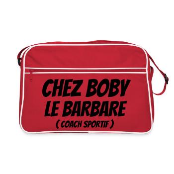 musculation, coach sportif, fitness - Sac Retro - rouge/blanc - Devant