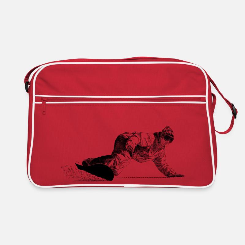 Freerider Snowboarder Retro Tasche