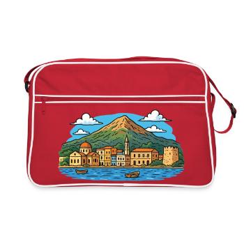 Crete Island - Retro Bag - red/white - Front