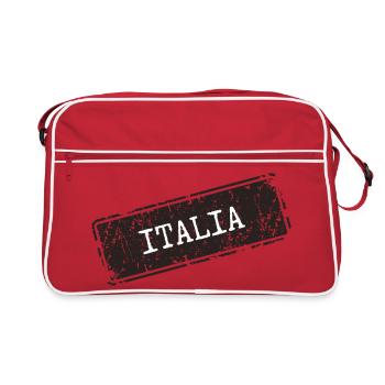 Lettrage Italie sur design vintage - Sac Retro - rouge/blanc - Devant