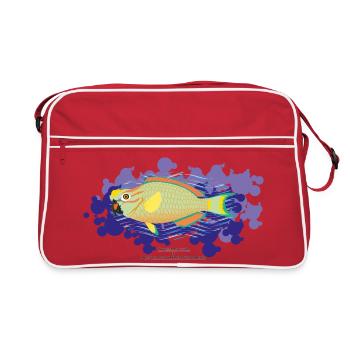 Parrotfish / Hybrid - Retro Bag - red/white - Front