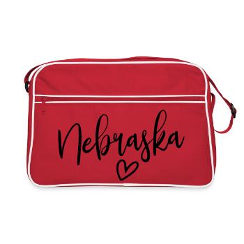 Nebraska Heart Women's Love Nebraska - Retro Bag - red/white - Front