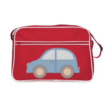 Little Blue Car Graphic - Retro Bag - red/white - Front