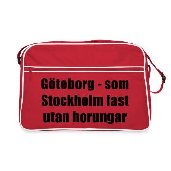 Göteborg - comme Stockholm mais sans - Sac Retro - rouge/blanc - Devant