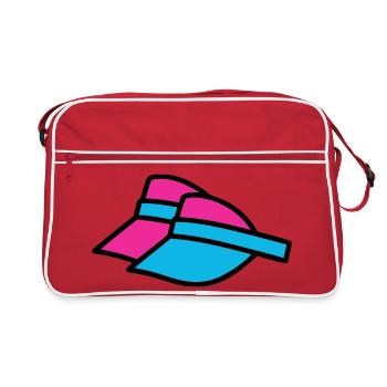 Visières Rétro des Sun Visors des années 90 - Sac Retro - rouge/blanc - Devant