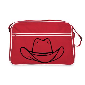 Cadeau de danse en ligne de chapeau cowboy cowboy - Sac Retro - rouge/blanc - Devant