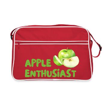 Passionné d’Apple – Style Vert - Sac Retro - rouge/blanc - Devant