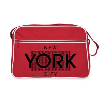 Butterfly pattern in Pastel shades - Retro Bag - red/white - Front