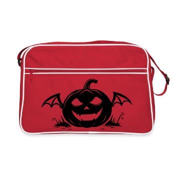 Helloween pumpkin  - Retro Bag - red/white - Front