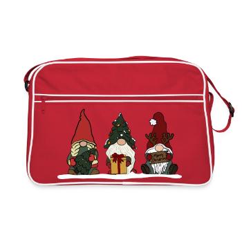 Wichtel  - Retro Tasche - Rot/Weiß - Vorne