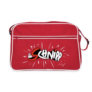 Schnipp Hoodie - Retro Tasche - Rot/Weiß - Vorne