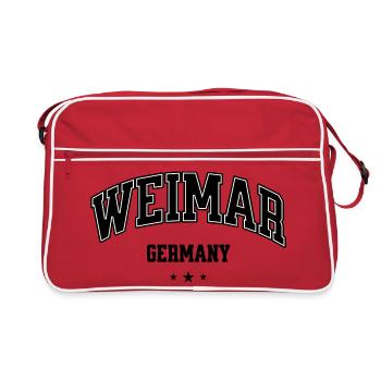 Weimar Varsity lettering design - Retro Bag - red/white - Front