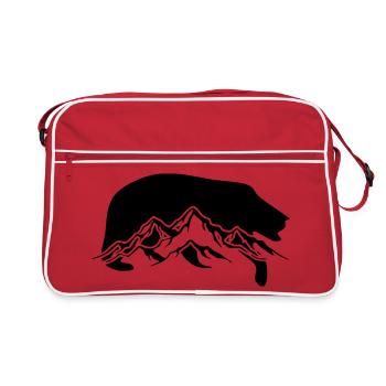 ours des montagnes - Sac Retro - rouge/blanc - Devant