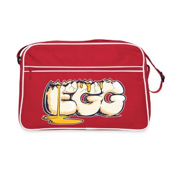 Egg, mot dessiné (2) - Sac Retro - rouge/blanc - Devant