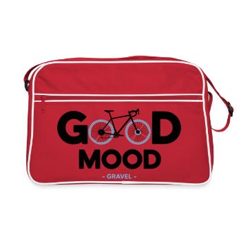 Vélo velo good mood sport cycliste gravel - Sac Retro - rouge/blanc - Devant