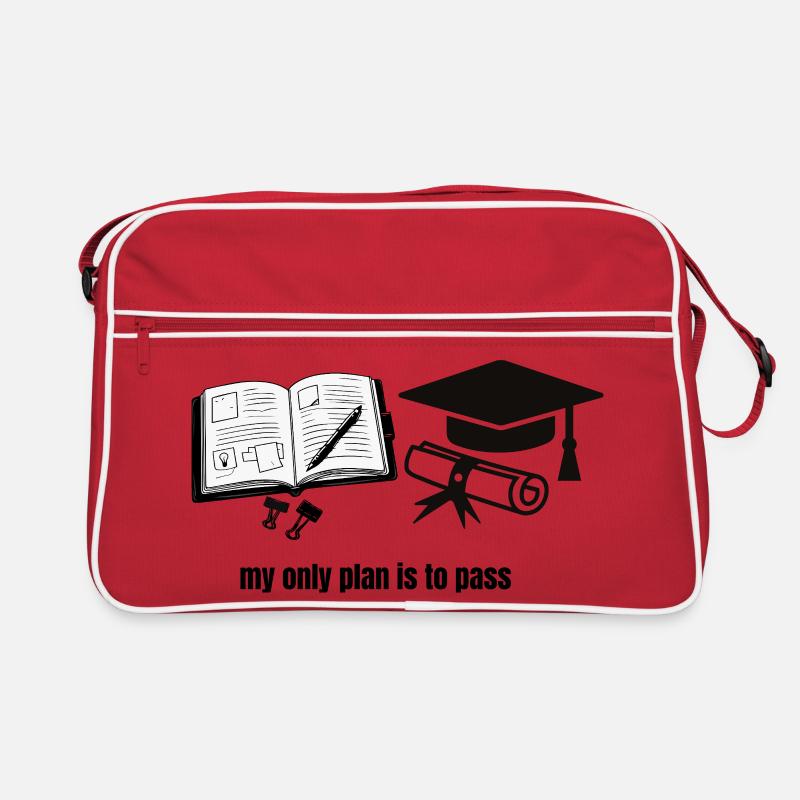 My Only Plan Is To Pass - Motivational Student Gra Sac Retro