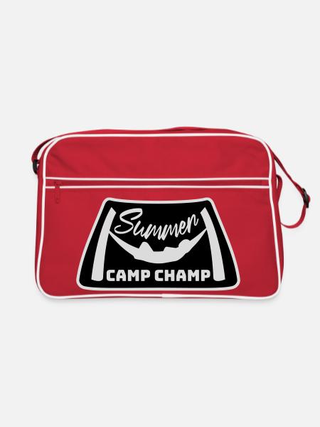 Summer Camp Champ Fun Kids Outdoor Adventure - Retro Bag - red/white - Front