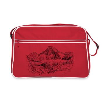 Großglockner | Austria's highest peak, 3798m - Retro Bag - red/white - Front