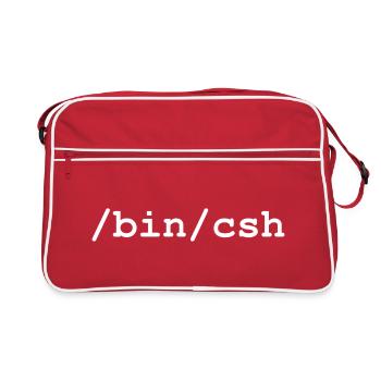 Interpréteur C - /bin/csh - Sac Retro - rouge/blanc - Devant