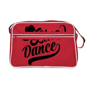 Linedance Linedancing Country Fan - Sticker - Retro Tasche - Rot/Weiß - Vorne
