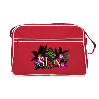 Ecrit sun et tulipes 1 - Sac Retro - rouge/blanc - Devant