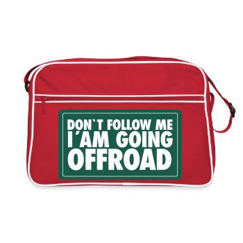 Ne me suivez pas, je vais en tout-terrain - Sac Retro - rouge/blanc - Devant