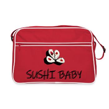 Sushi Bar Heart Triple Clover - Retro Bag - red/white - Front