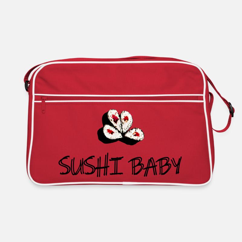 Sushi Bar Herz Dreierklee Retro Tasche