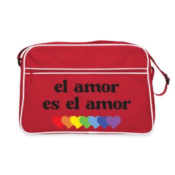 LGBT Pride Month - El Amor es el Amor - Retro Bag - red/white - Front