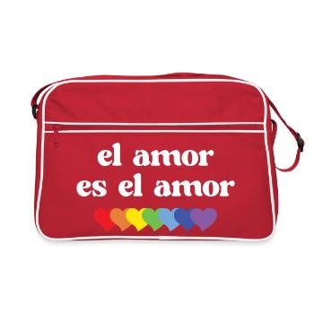 LGBT Pride Month - El Amor es el Amor - Retro Bag - red/white - Front