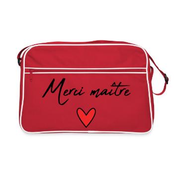 MASTER. MASTER. THANK YOU. THANK YOU, MASTER. MASTER - Retro Bag - red/white - Front