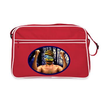 Forest Spirit Mask Warrior - Retro Bag - red/white - Front