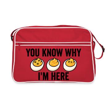 Vous savez pourquoi je suis ici : l’évier de Thanksgiving - Sac Retro - rouge/blanc - Devant