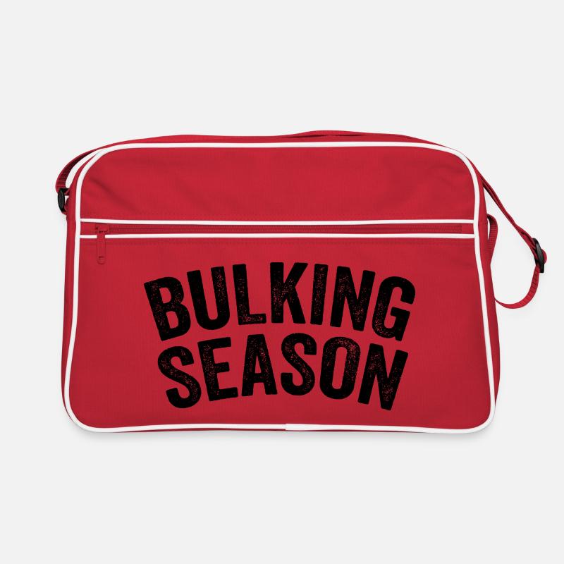 Bulking Season - Retro Tasche - Rot/Weiß